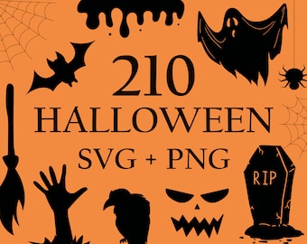 210 Halloween svg png, Bundle, Cute ghost, Boo, Ghosts clip art, Scary Doodle Png Bundle, Silhouette, Cricut, Cutting File, INSTANT DOWNLOAD