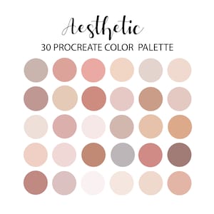 Pastel, Procreate Color Palette,  Hex Code, iPad, Color Palette, Swatches, INSTANT DOWNLOAD, 30 colors