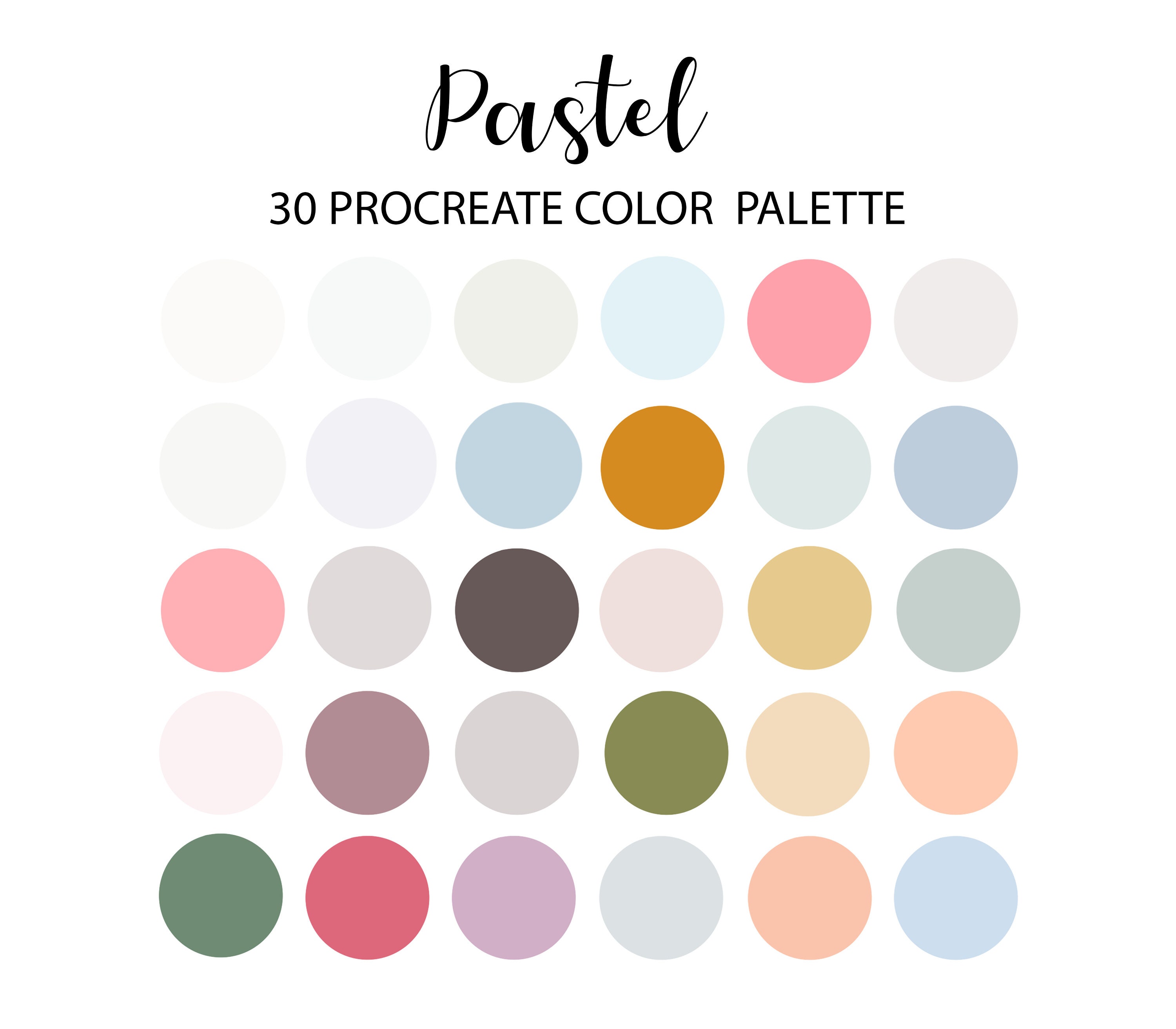 Pastel Procreate Color Palette Hex Code iPad Color 