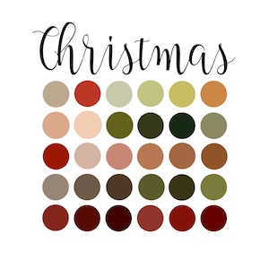 Christmas Procreate Swatches, Holidays  Procreate Swatches, Procreate Color Palette, iPad, Color Palette, Swatches, INSTANT DOWNLOAD