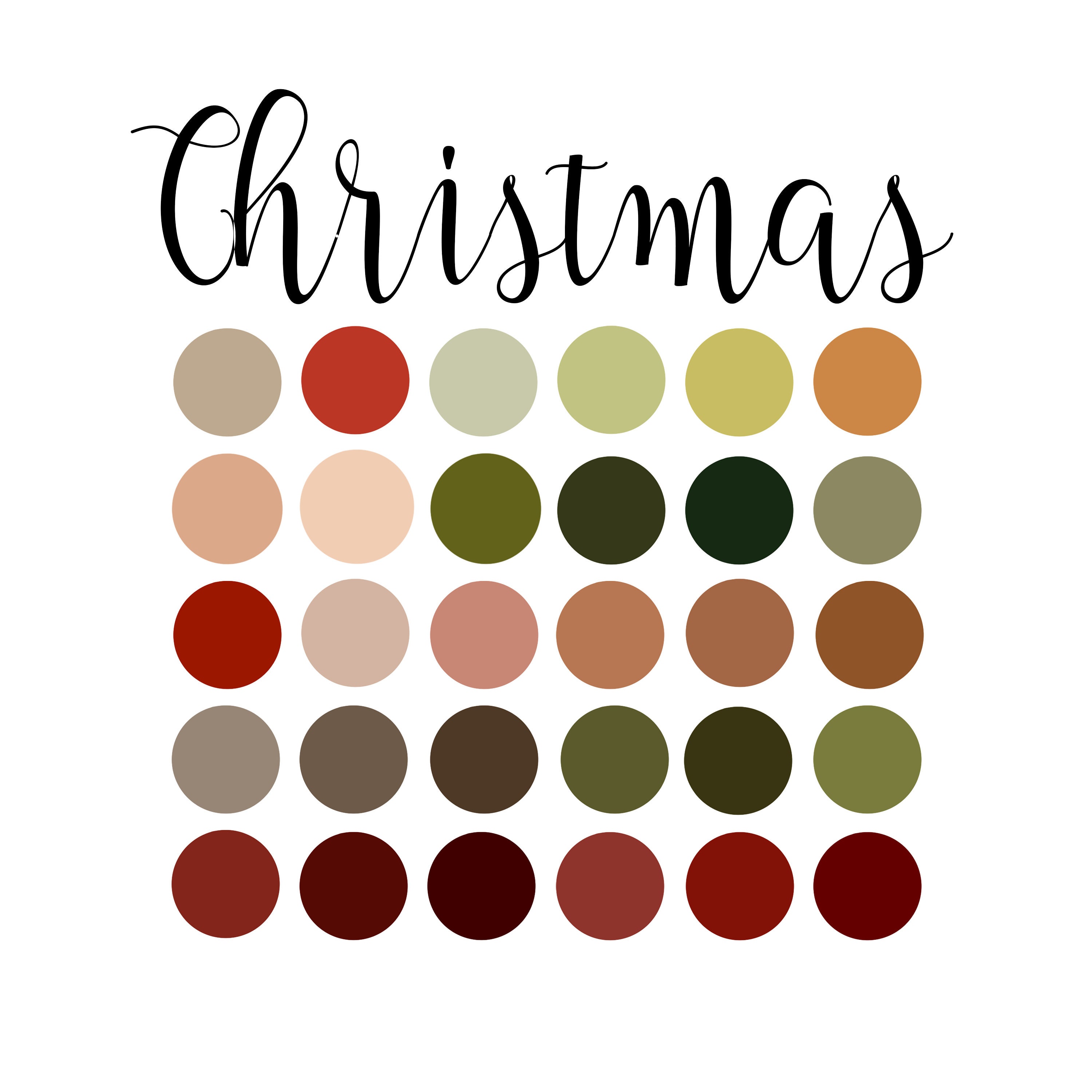 Christmas Procreate Swatches Holidays Procreate Swatches Etsy UK