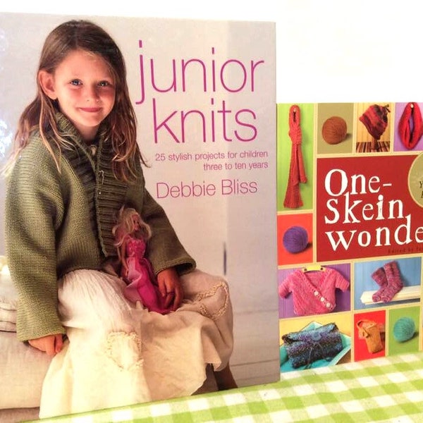 Debbie Bliss Knitting Book - "Junior Knits"  & "One Skein Wonders 101" - Knitting Instructions, Knitting Books, Knitting Gifts