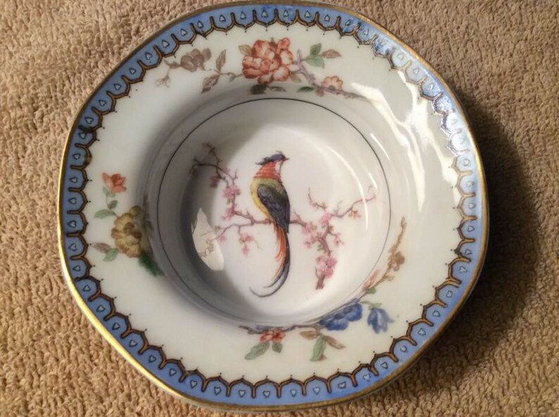 Vintage Theodore Haviland Chambord Birds Dish made in France at NeedlesandPinsShop