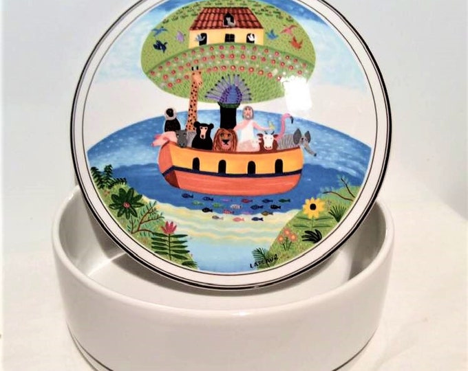 Rare Vintage Villeroy & Boch Noah's Ark Design Naif Folk Art Gerard