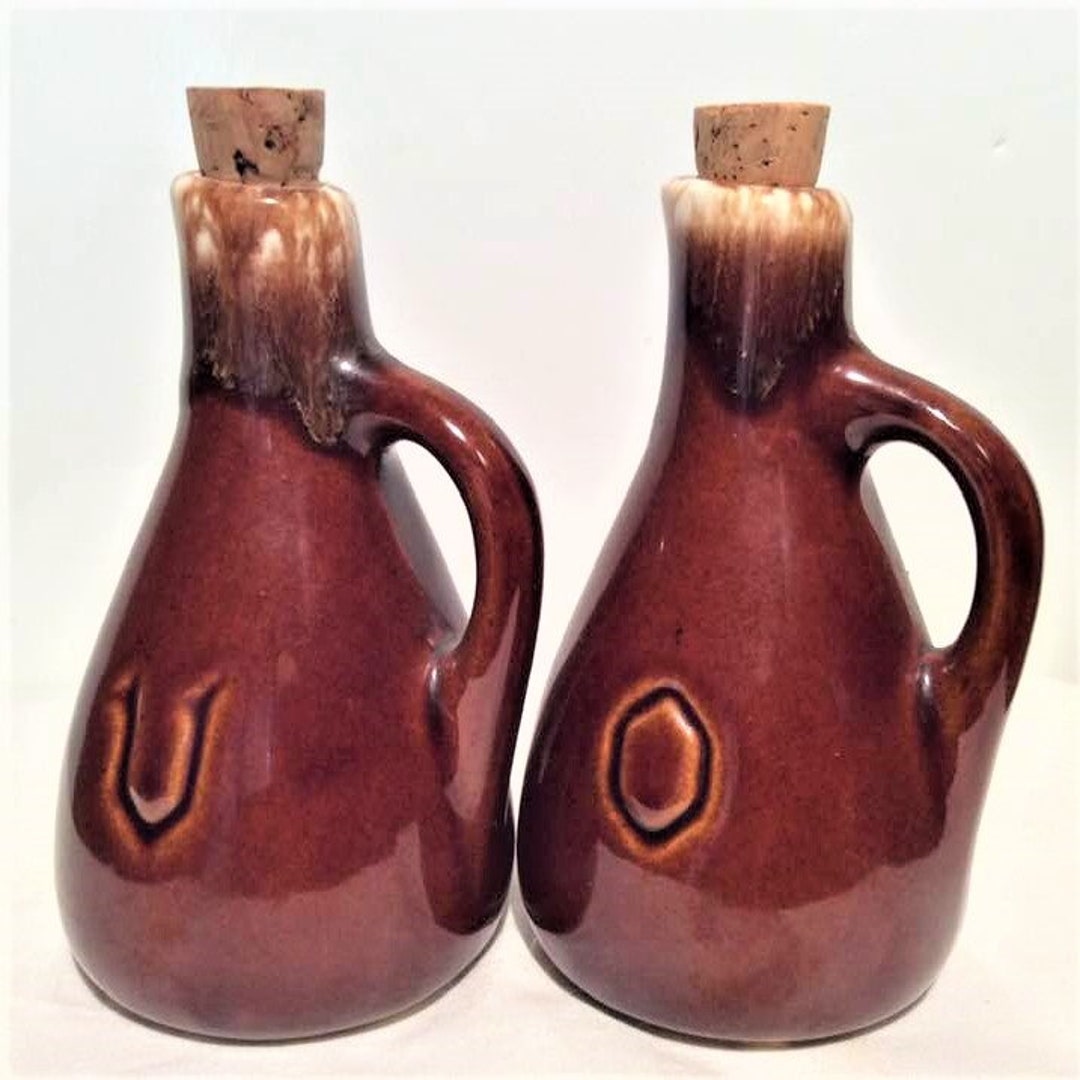 Rare Vintage Nelson Mccoy Pottery Brown Drip Vinegar and Etsy