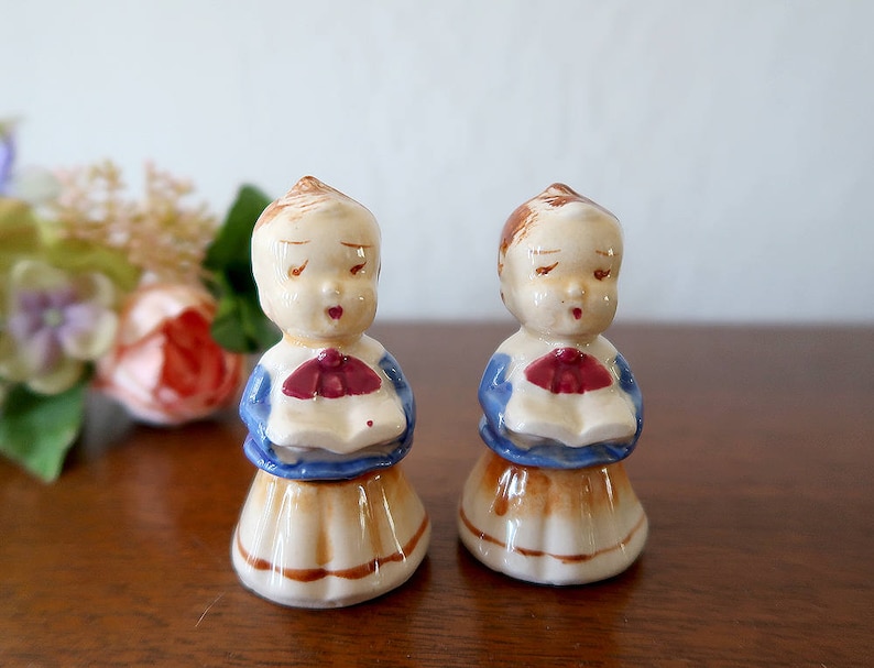 Vintage Choir boy salt and pepper shakers Made in Japan