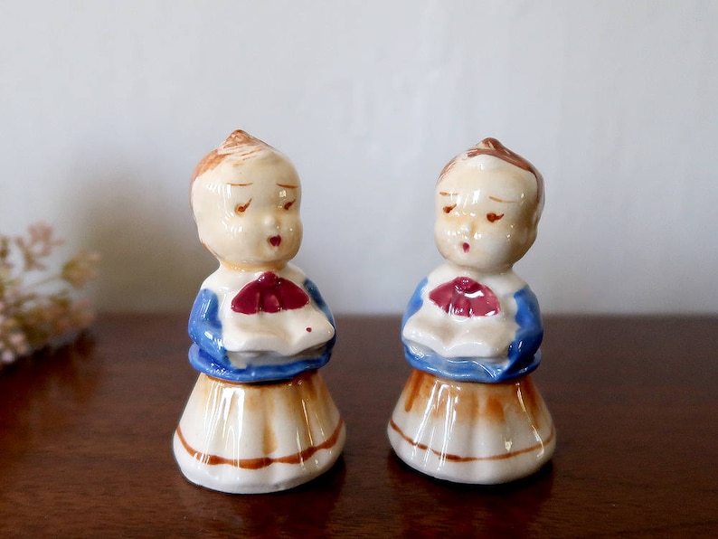 Vintage Choir boy salt and pepper shakers Made in Japan