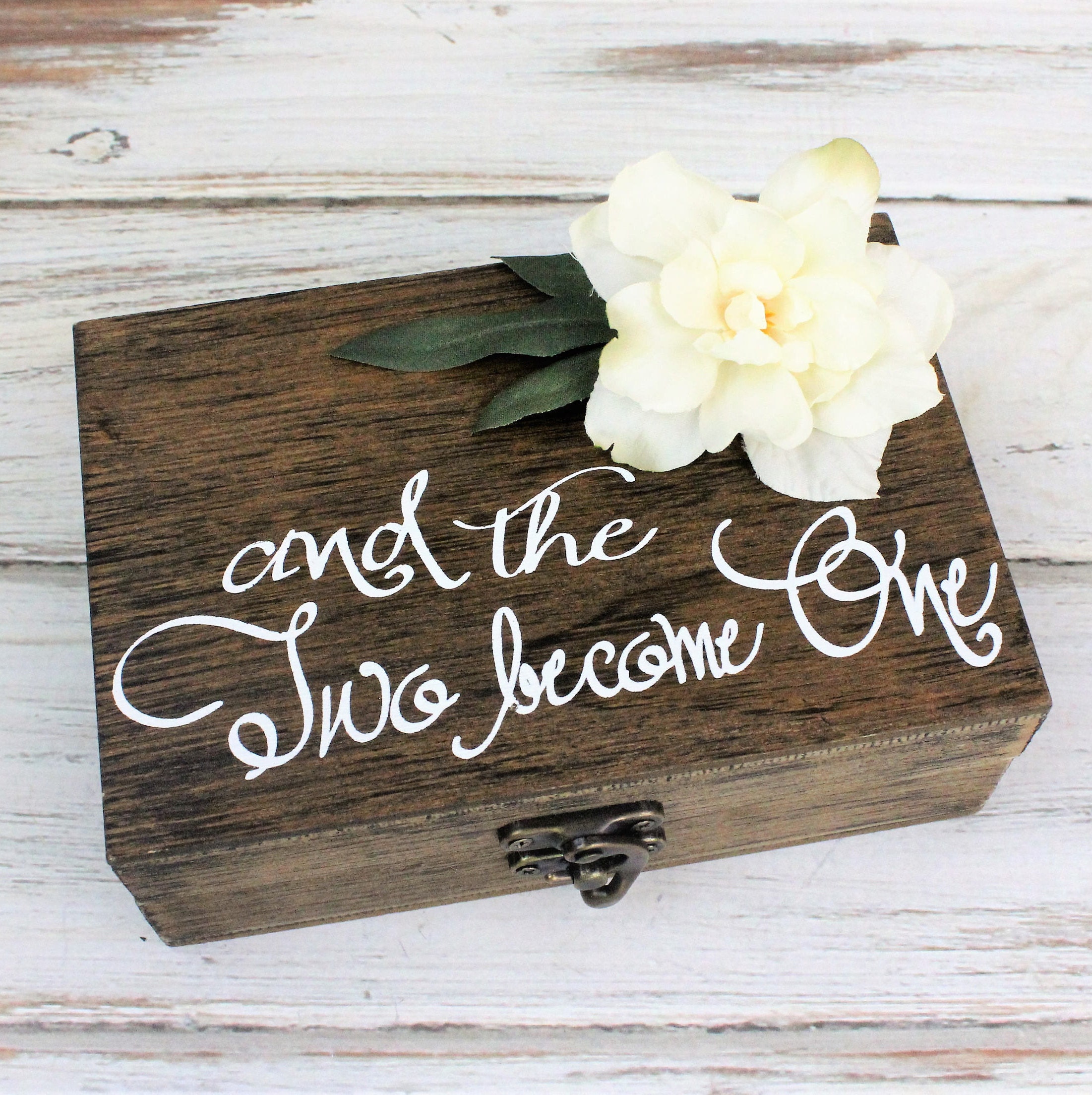 Personalized Wedding Ring Box Mr. and Mrs. Ring Bearer Box Etsy