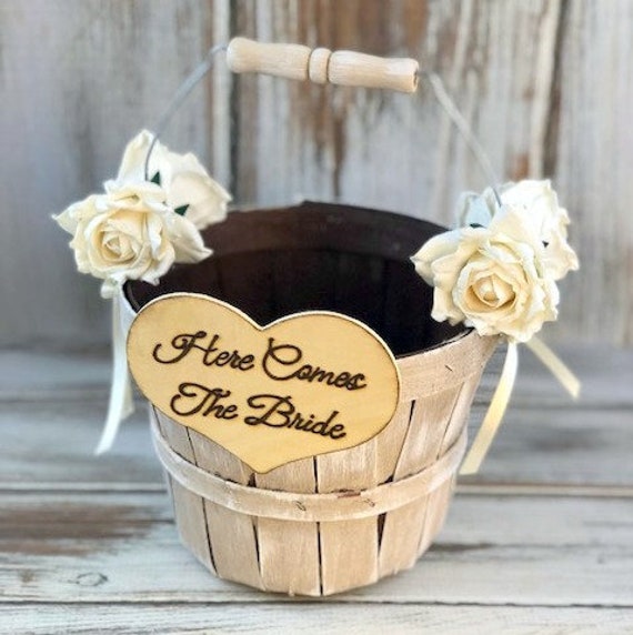 rustic flower girl baskets
