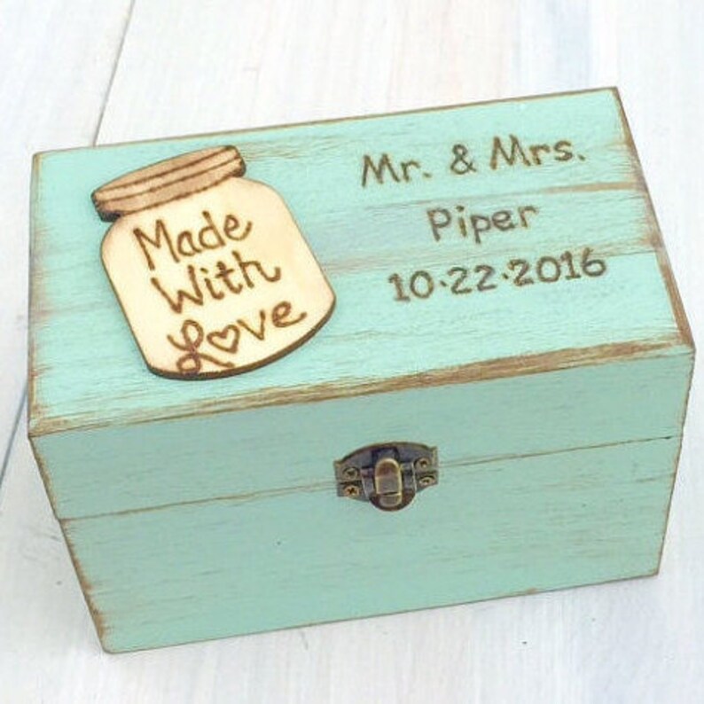 Personalized Recipe Box Recipes Organizer Rustic Recipe Etsy