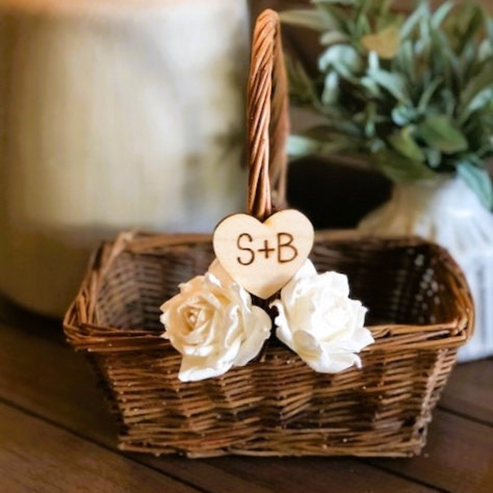 Rustic Flower Girl Baskets Country Barn Wedding Etsy