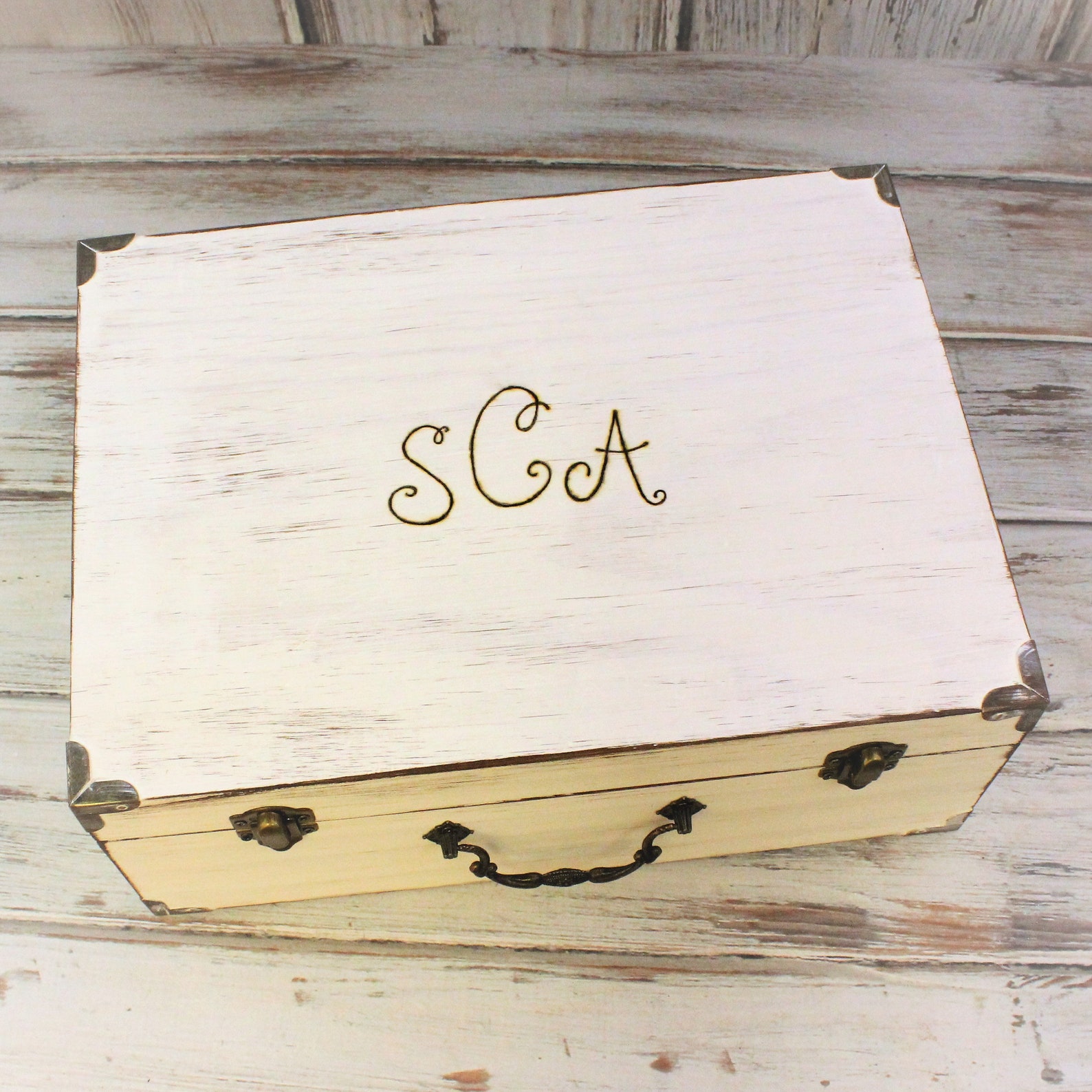 Wedding Lockable Card Box Rustic Wedding Decor Etsy