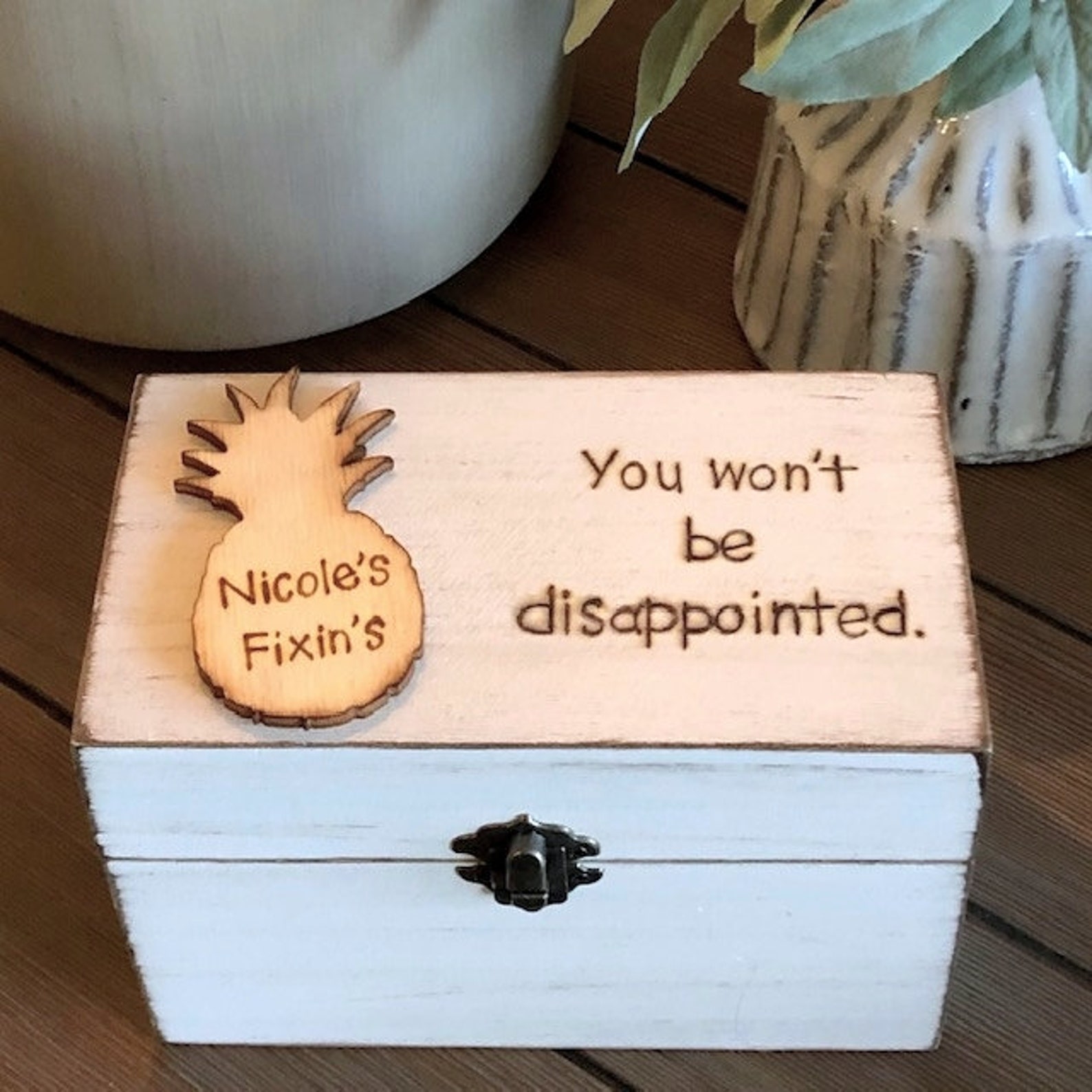 Farmhouse Recipe Box Rustic Recipe Storage Wood Recipe Box Etsy