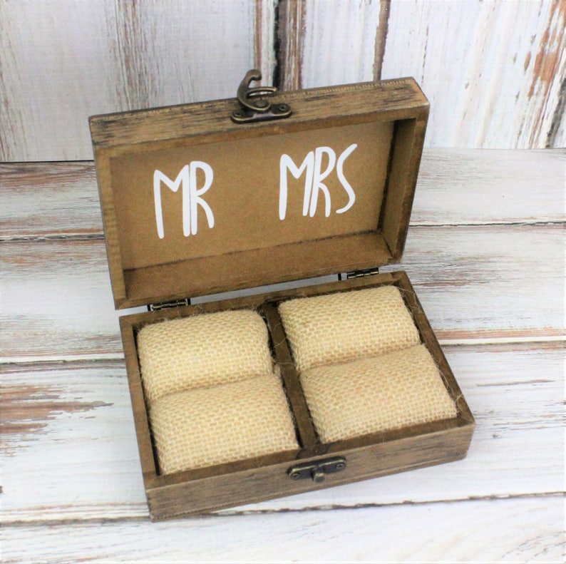 Rustic Ring Box Wedding Ring Holder Ring Bearer Pillow Etsy