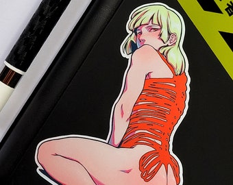All Tied Up Laminated Vinyl Stickers