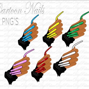 Cartoon digitale CLIPART download PNG Nails 1 zip (6 bestanden)