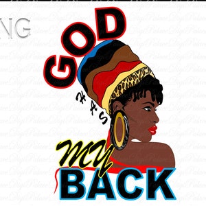 PNG HEADWRAPPED QUEEN   woman afro gold earrings - Afro African American - God&#39;s Girl, Inspiration, God is Good Clipart,
