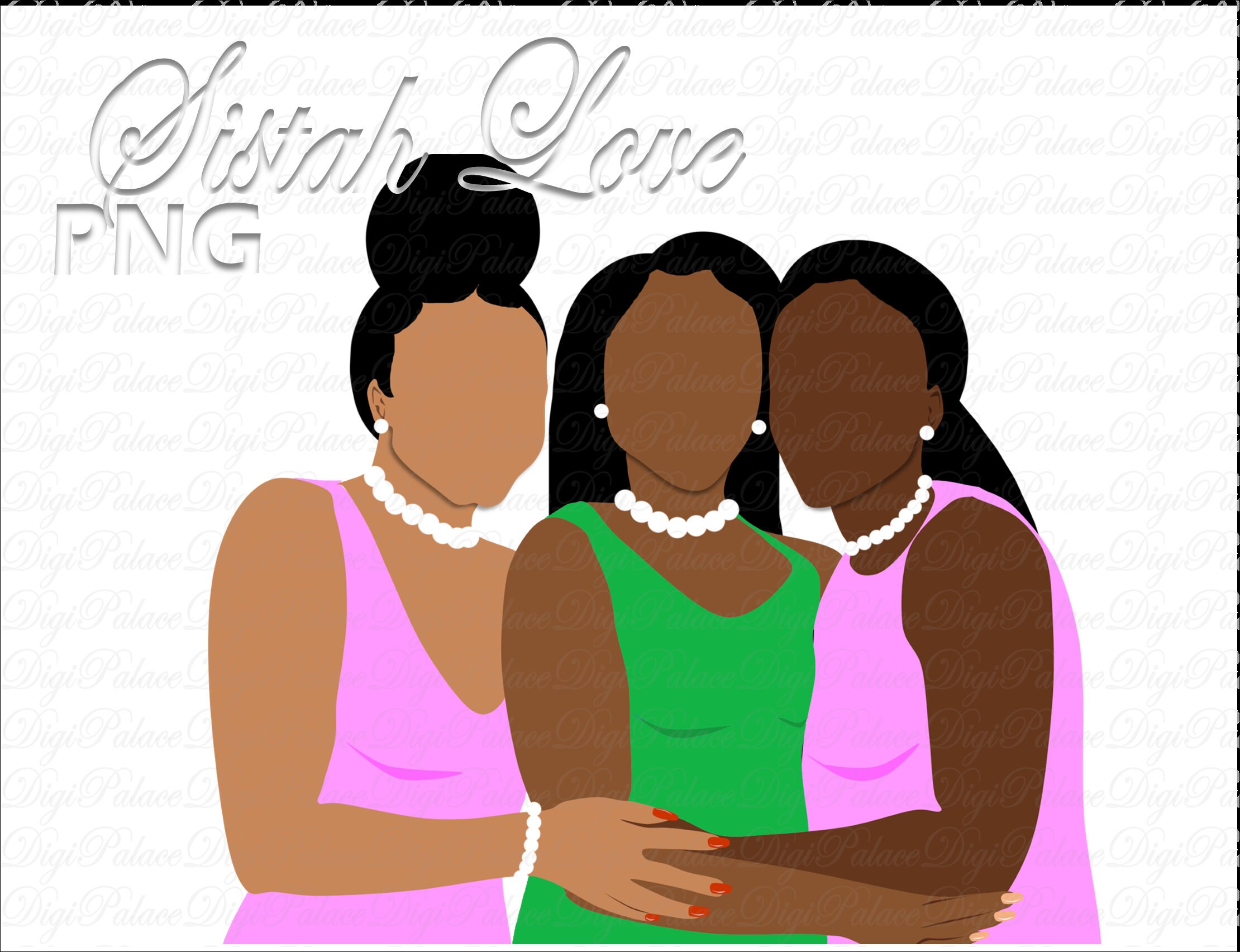 African American Sisterhood Clip Art
