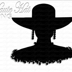 Fedora Hat, Sorority Sistah Clipart, Natural Hair, Black Woman, Black Girl, African American, Sisterhood, Red lips, Women, PNG