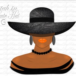 Black Fedora Hat, Natural Hair, Black Woman, Black Girl, African American, Sisterhood, Women, PNG