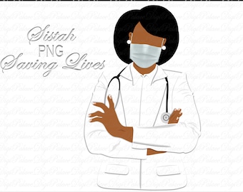 Zwarte vrouwelijke arts, png-afbeelding: Sistah Saving Lives (digitaal ontwerp)