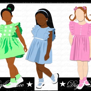 Cute girls with afro puffs, Bundle, ponytails, Cute black African American and Caucasian kids Png , African American clipart