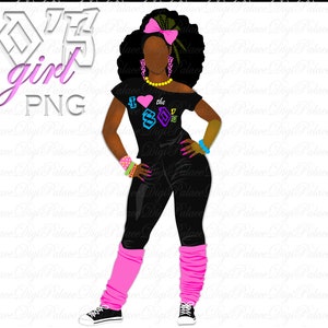 80s Girl Clipart, Neon 80s Clipart,1980, Retro, Neon, Digital Graphics, 80s Party, I Love 80s, PNG