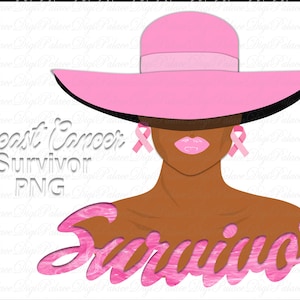 Fedora Hat, Breast Cancer Gift, Breast Cancer png, Breast Cancer survivor gift, Encouragement, African American, Black woman