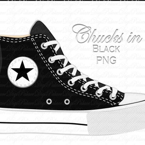 Zapatilla negra con plataforma PNG (descarga digital)