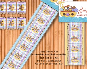 Noah's Ark - Baby Shower Printable Hershey Nugget Wrappers Kit - Instant Download