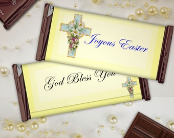 Joyous Easter Printable Hershey Candy Bar Wrappers - Instant Download - Cross