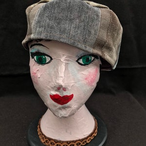 Heraklion Velvet Poet’s Cap Grey Stripe