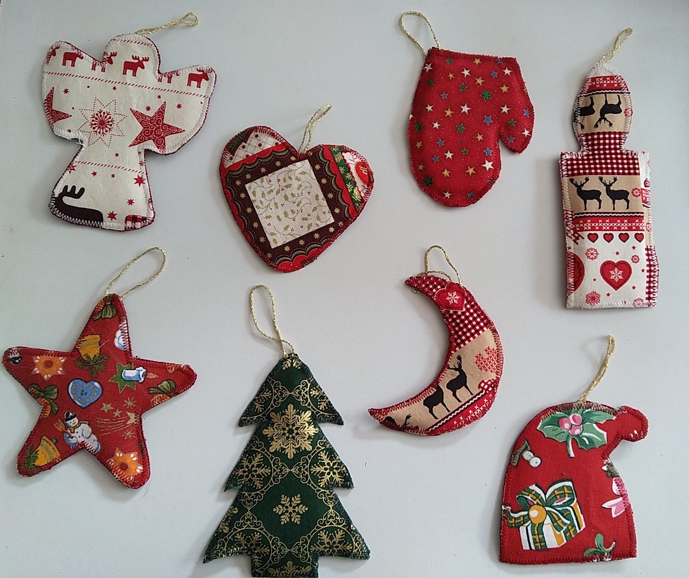 Décoration de Noël, Sujet en Tissu, Fait Main