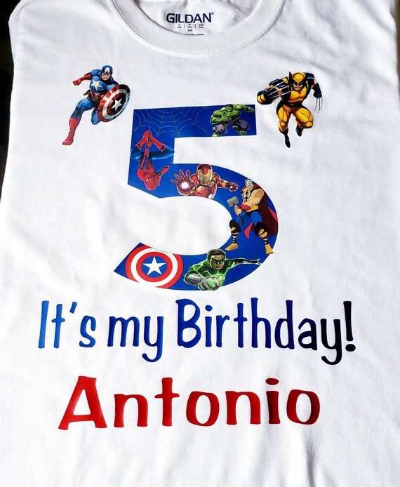 marvel avengers birthday shirt