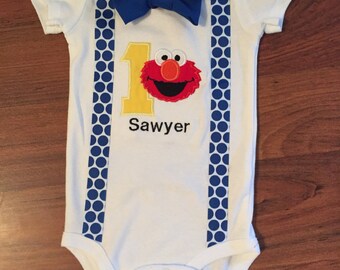 Elmo 1st Birthday Elmo Boy Birthday Outfit Baby Boy First Etsy