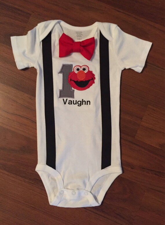 Elmo 1st Birthday Elmo Boy Birthday Outfit Baby Boy First Etsy