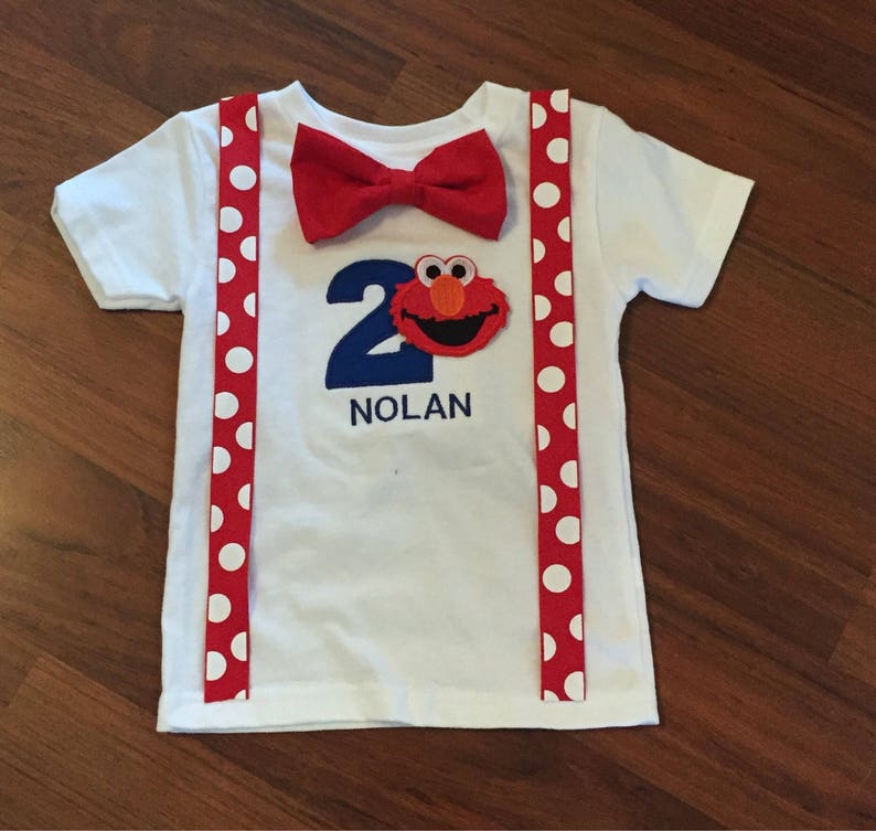 Elmo 2nd Birthday Elmo Boy Birthday Outfit Baby Boy Second Etsy