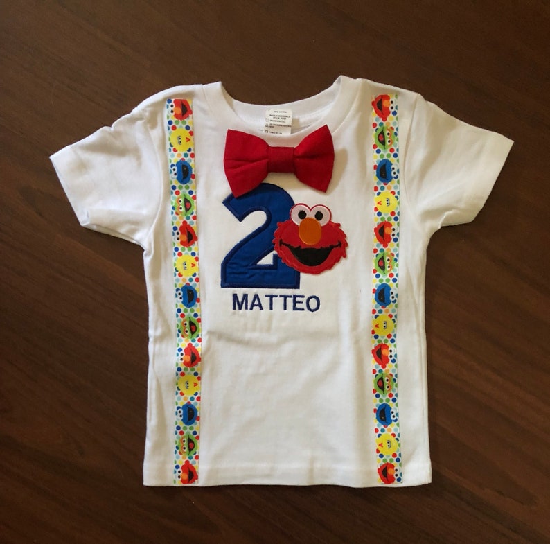 Elmo 2nd Birthday Elmo Boy Birthday Outfit Baby Boy Second Etsy