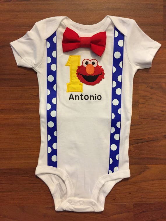 Elmo Inspired First Birthday Baby Boy Outfit Baby Boy 1st Etsy