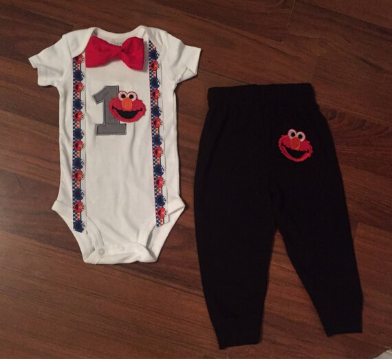 sesame street 1st birthday outfit boy