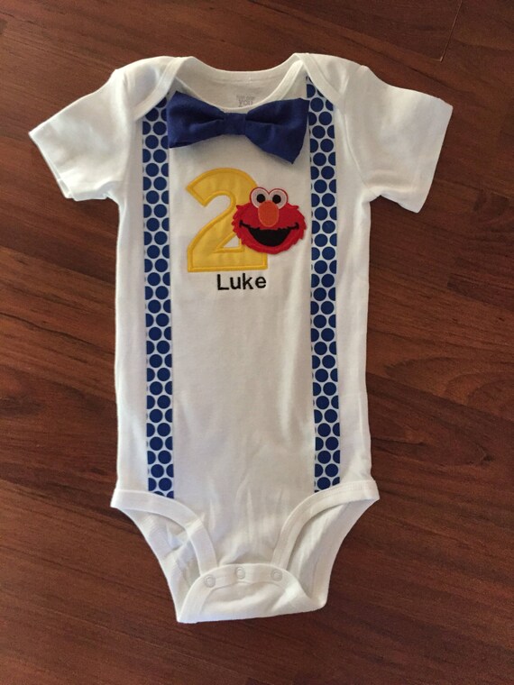 Elmo 2nd Birthday Elmo Boy Birthday Outfit Baby Boy Second Etsy