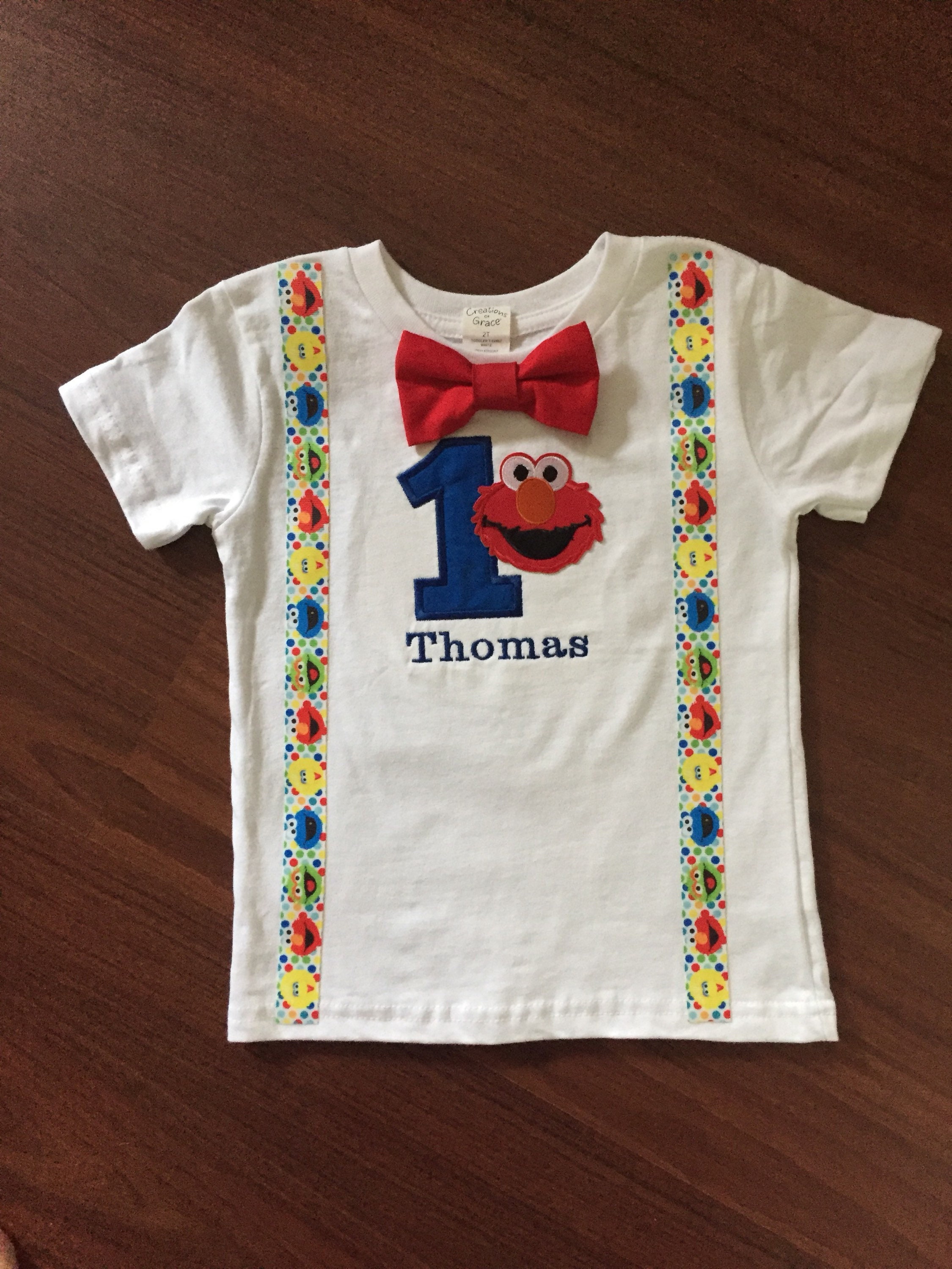 Elmo First Birthday Baby Boy Shirt Baby Boy Elmo 1st Birthday Etsy