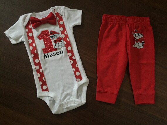 Paw Patrol First Birthday Baby Boy Outfit Baby Boy 1st Etsy