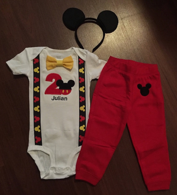 mickey mouse 2nd birthday outfit for boy