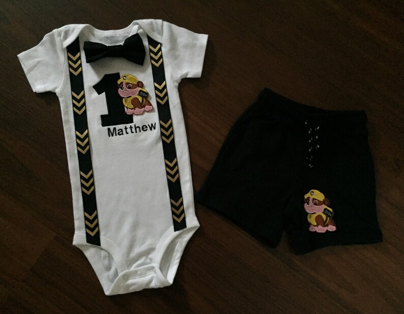 paw patrol 1st birthday outfit boy