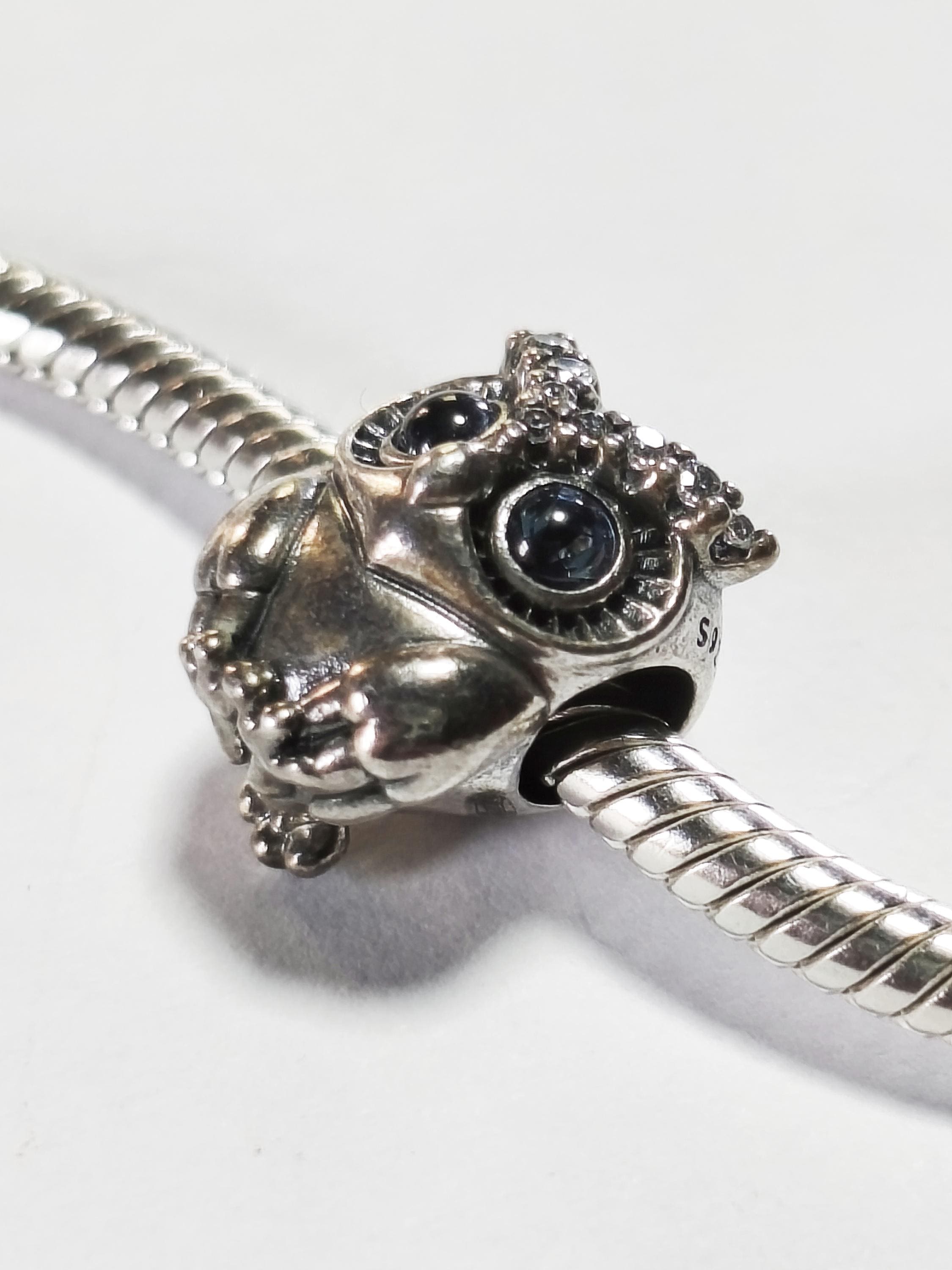 Authentic Pandora Sparkling Owl Charm