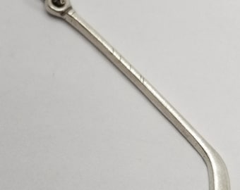 Vintage Sterling Silber Hockeyschläger Anhänger