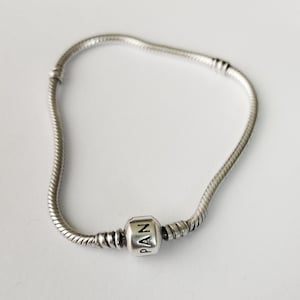 Authentic Pandora Sterling Silver Moments Snake Chain Bracelet Ale925, 7,8Inches / 20cm
