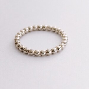 Authentic Pandora Sterling Silver Stackable Beaded Ring 190615 Size 6.0/ 52