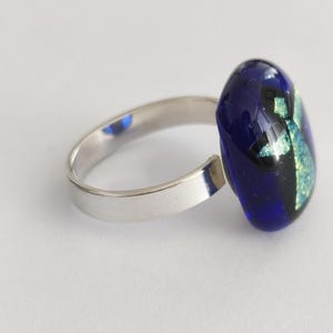 Sterling Silver Ring With Murano Glass Angel image 2